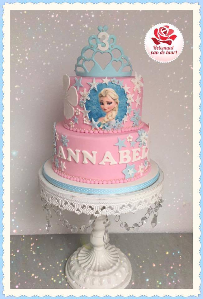 Roze Frozen taart Utrecht Leidsche Rijn - frozen_4_taart_hvdt