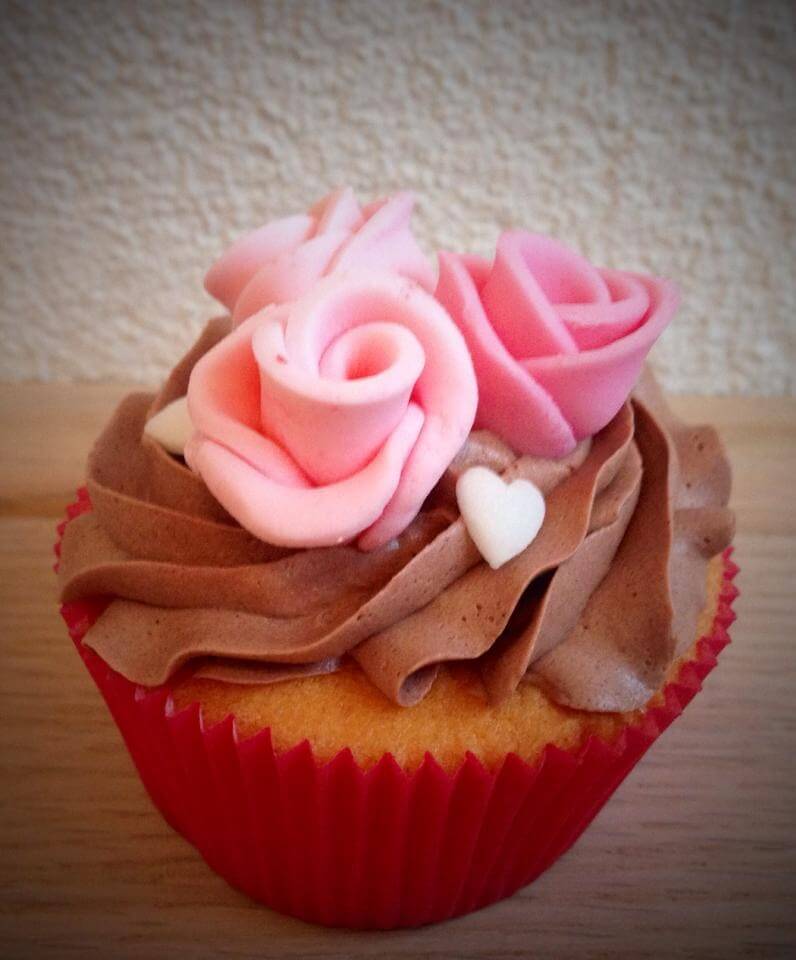Cupcakes chocolade roosjes