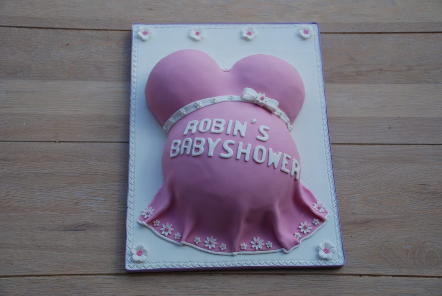 buiktaart meisje roze jurk