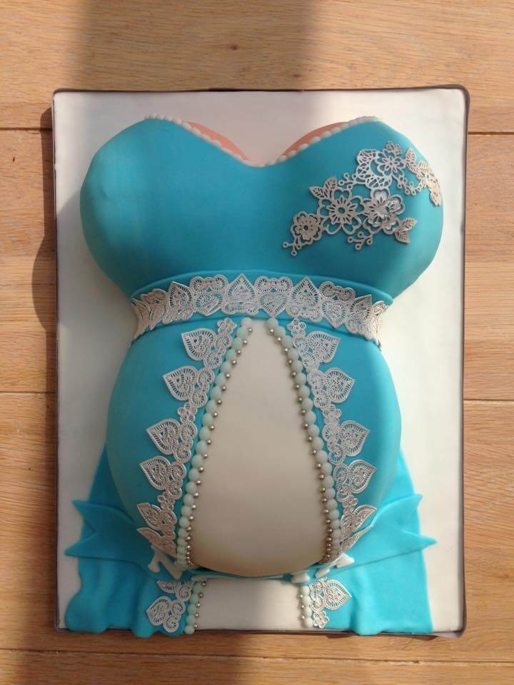 Buiktaart jongen blauw kant